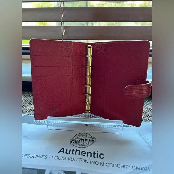 Louis Vuitton Red EPI Agenda PM CA0091 - Picture 7 of 12
